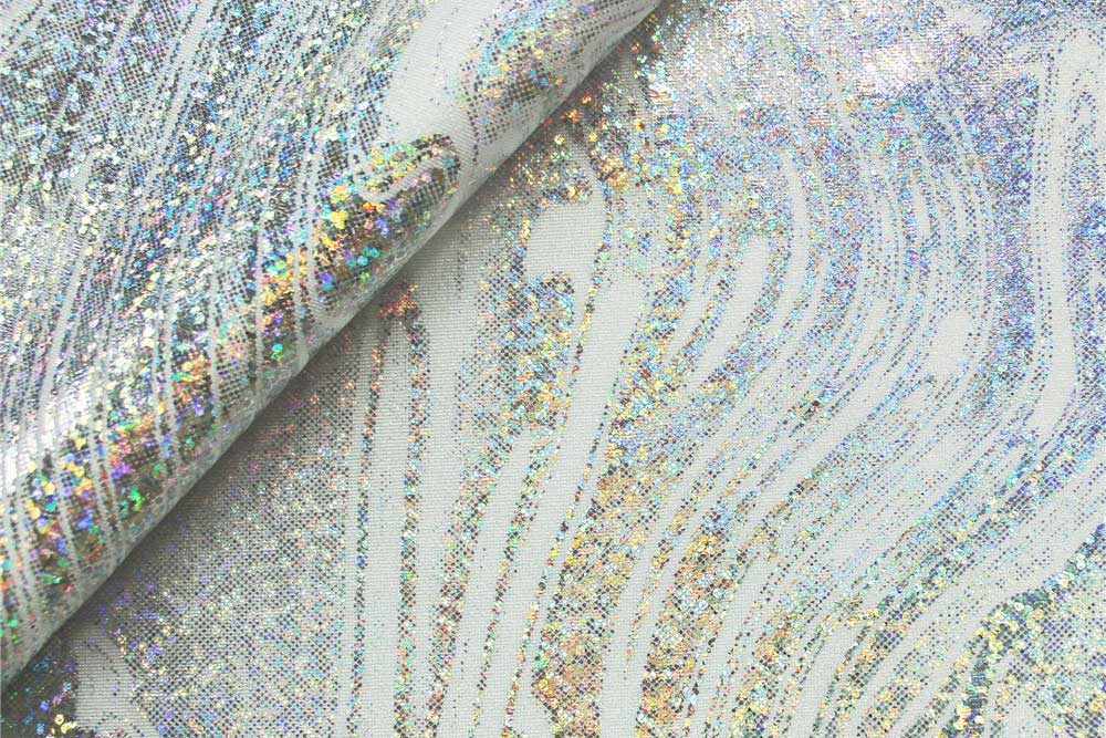 Lycra Tanzkleiderstoff - Luna - Weiß 