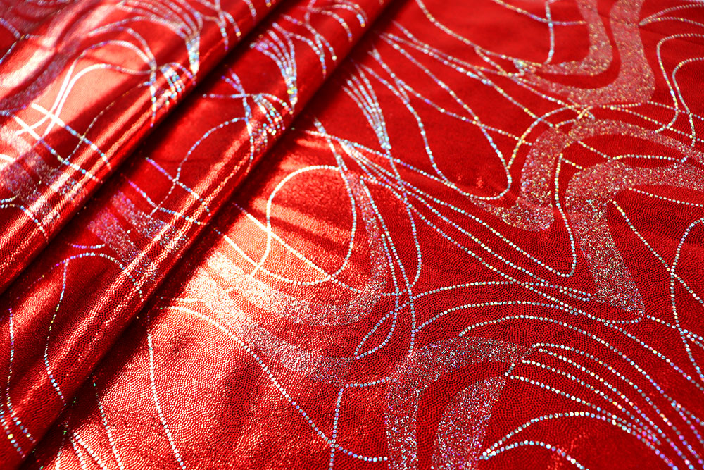 Lycra Tanzkleiderstoff - Nebula - Rot 