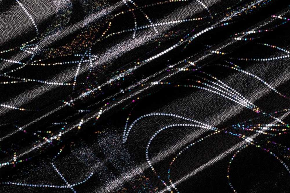 Lycra Tanzkleiderstoff - Nebula - Schwarz 