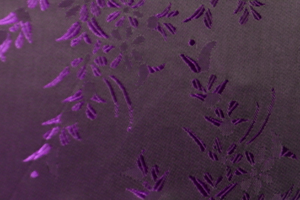 Jacquard-Taft - Zweige Lila