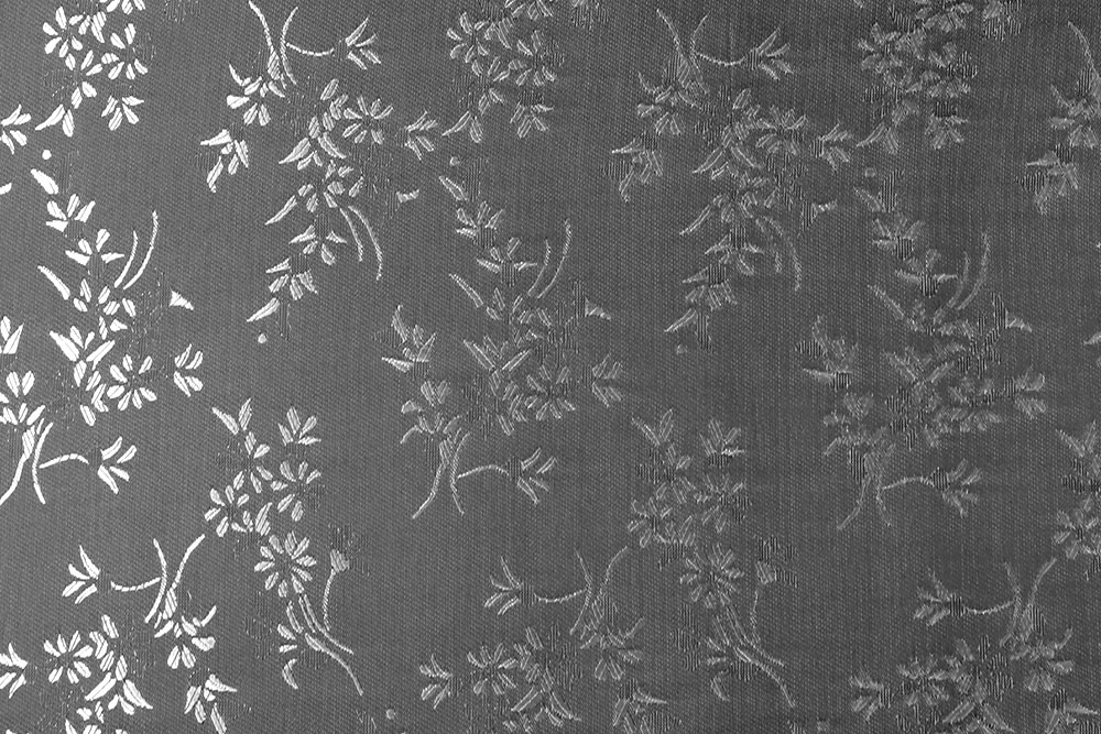 Jacquard-Taft - Zweige Silber