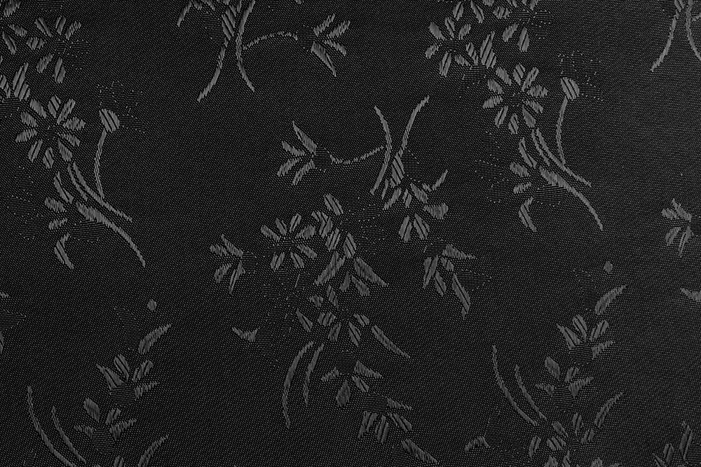 Jacquard-Taft - Zweige Schwarz