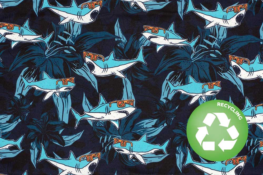 Badehosen Stoff - Cool Shark 