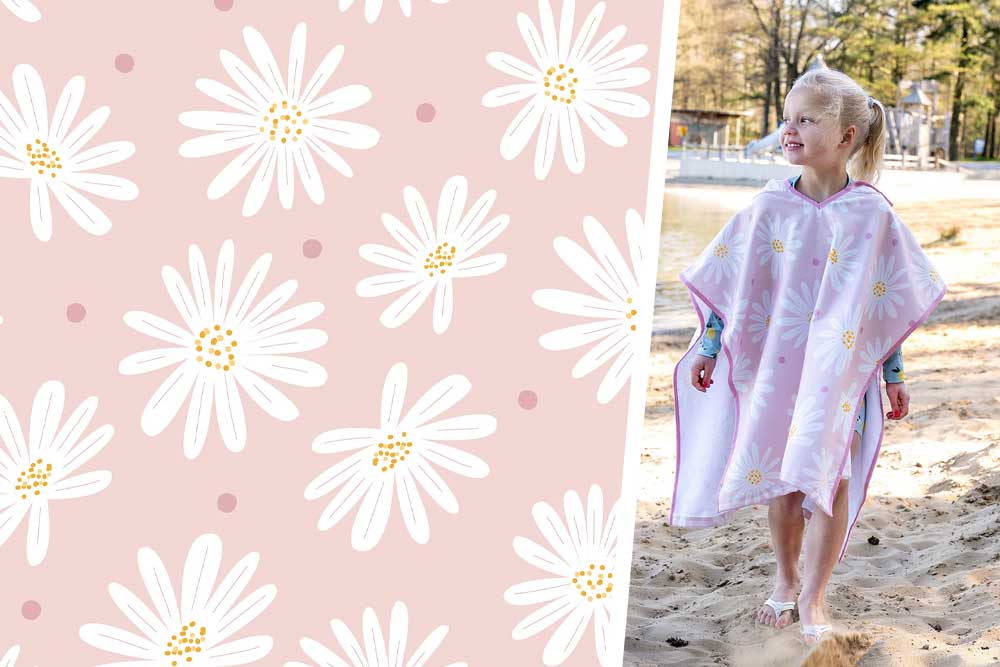 Strandtuch Stoff - Rosy Blossom 