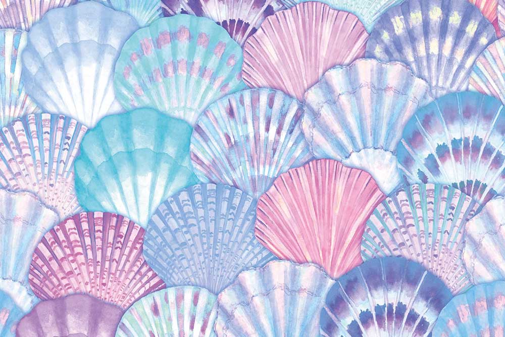 Strandtuch Stoff - Mermaid Shells 