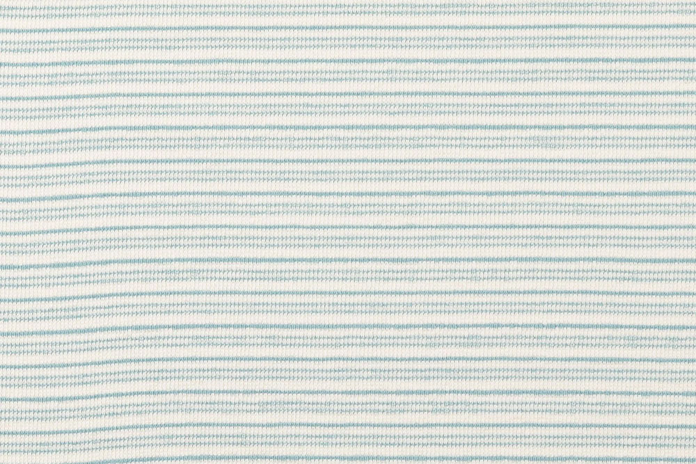 French Terry - Garngefärbte Streifen - Aqua 