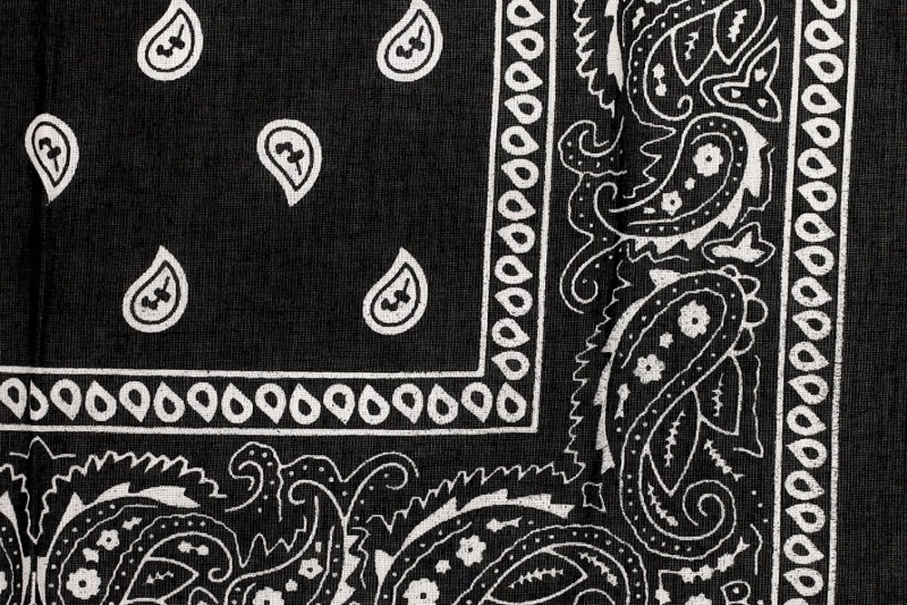 Bandana - Paisley - Schwarz 