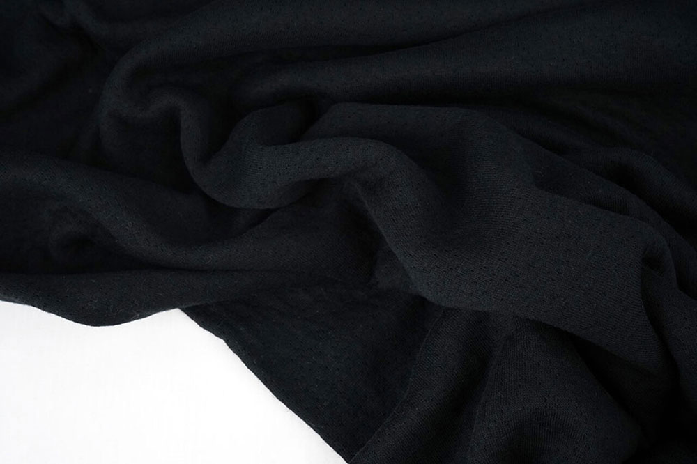 Musselin-Baumwolljersey - Schwarz 