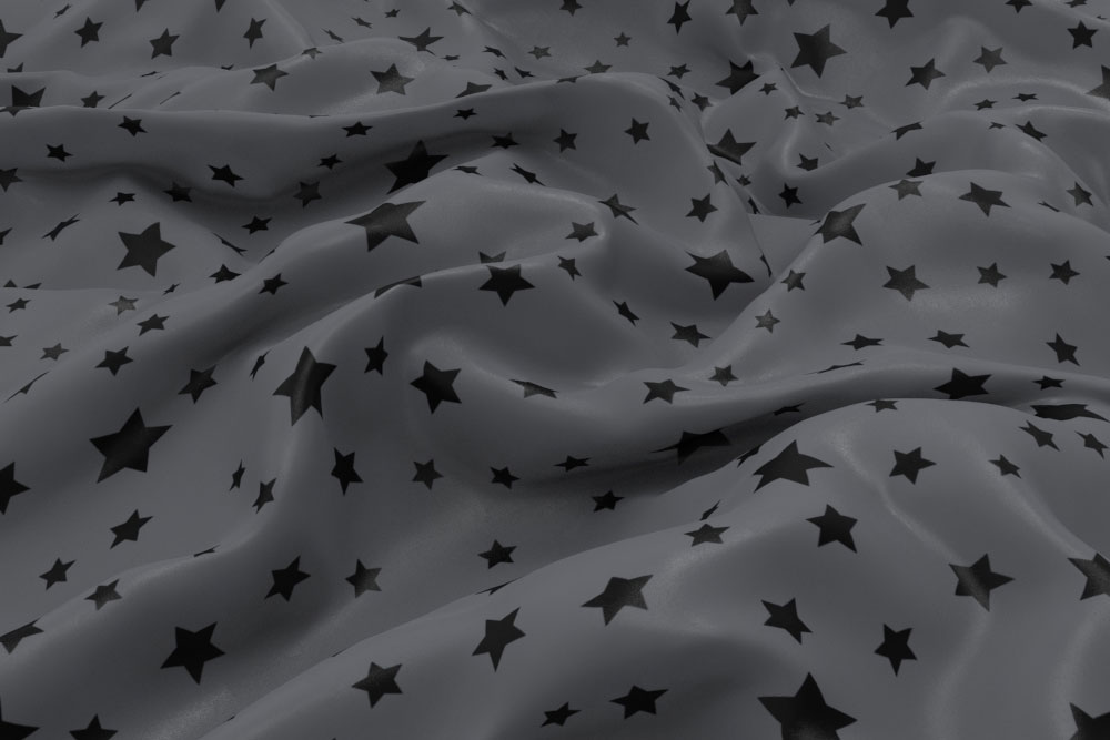 Blackout - Sterne - Night Colours Grau/Schwarz