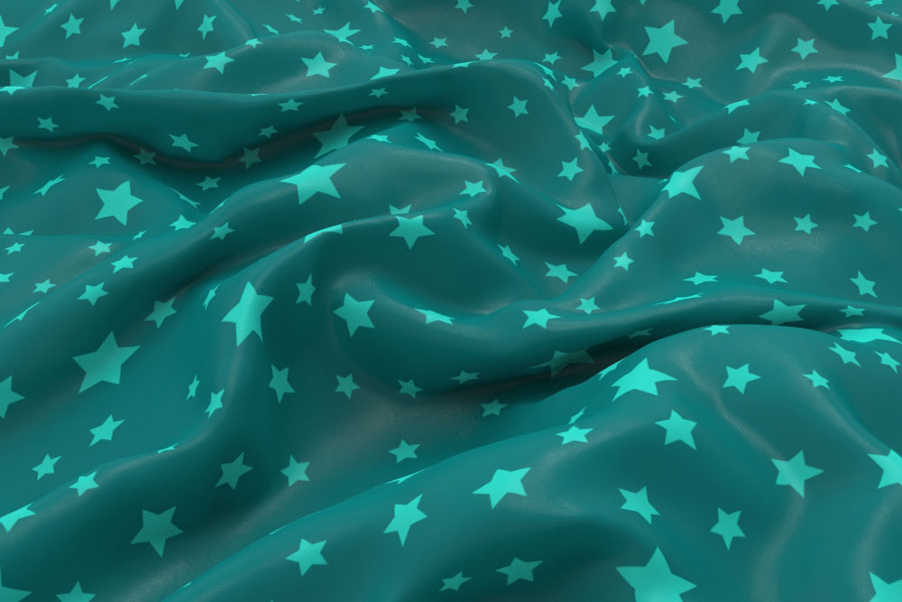 Blackout - Sterne - Night Colours Petrol/Türkis