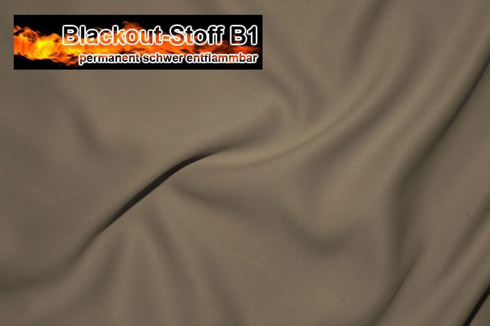 Blackout-Stoff - permanent schwer entflammbar - Stone - 1,0 Meter 
