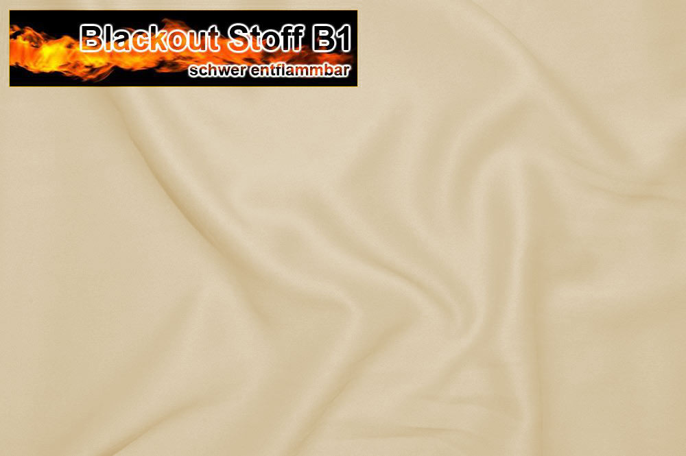 Blackout Stoff B1 - Champagner - 1,0 Meter 