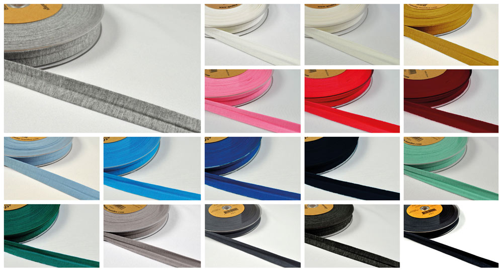 Jerseyschrägband - 20/40 mm - Uni 