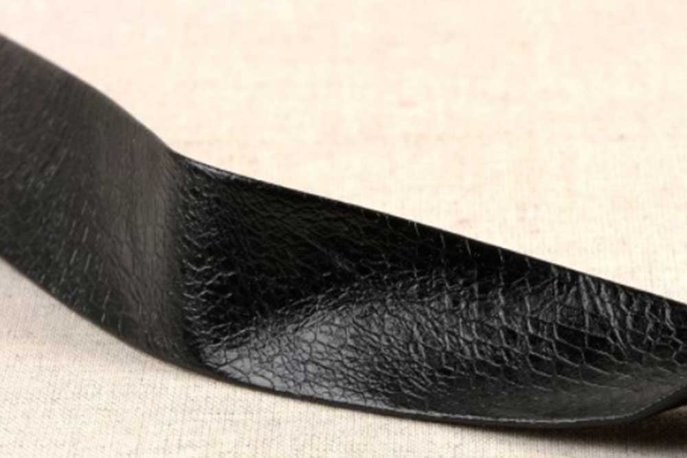 Kunstleder-Schrägband - Metallic - Schwarz 