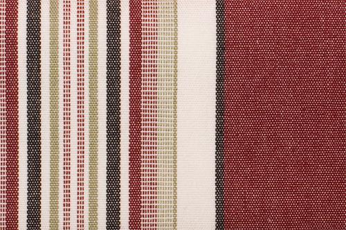 Markisenstoff 160 cm - Spain Sun - Multistreifen - Bordeaux - 1,0 Meter 