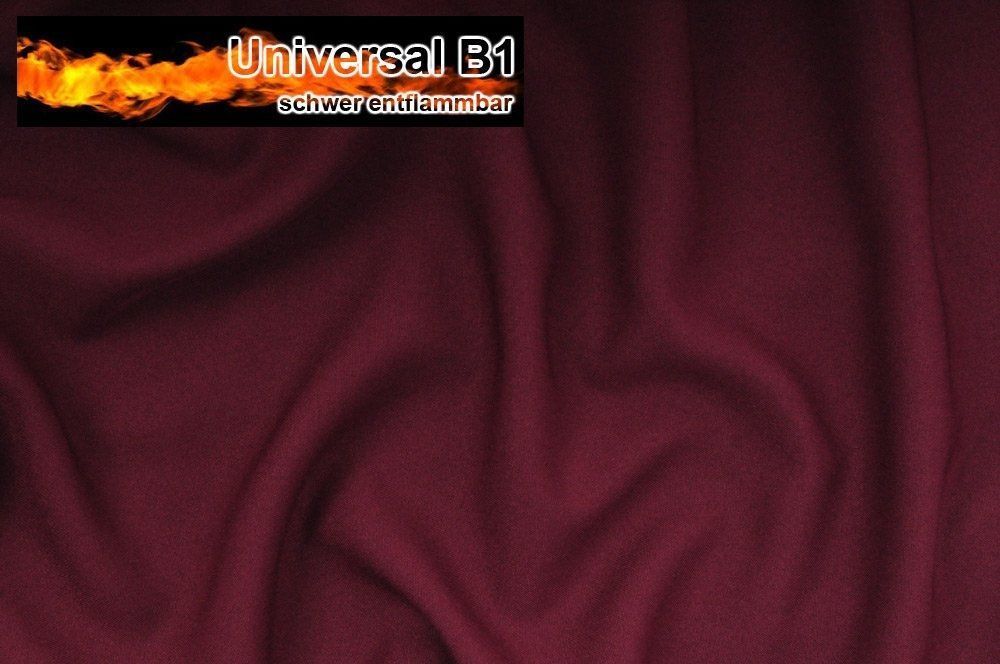 Universal Stoff B1 - schwer entflammbar - Bordeaux - 2,0 Meter 