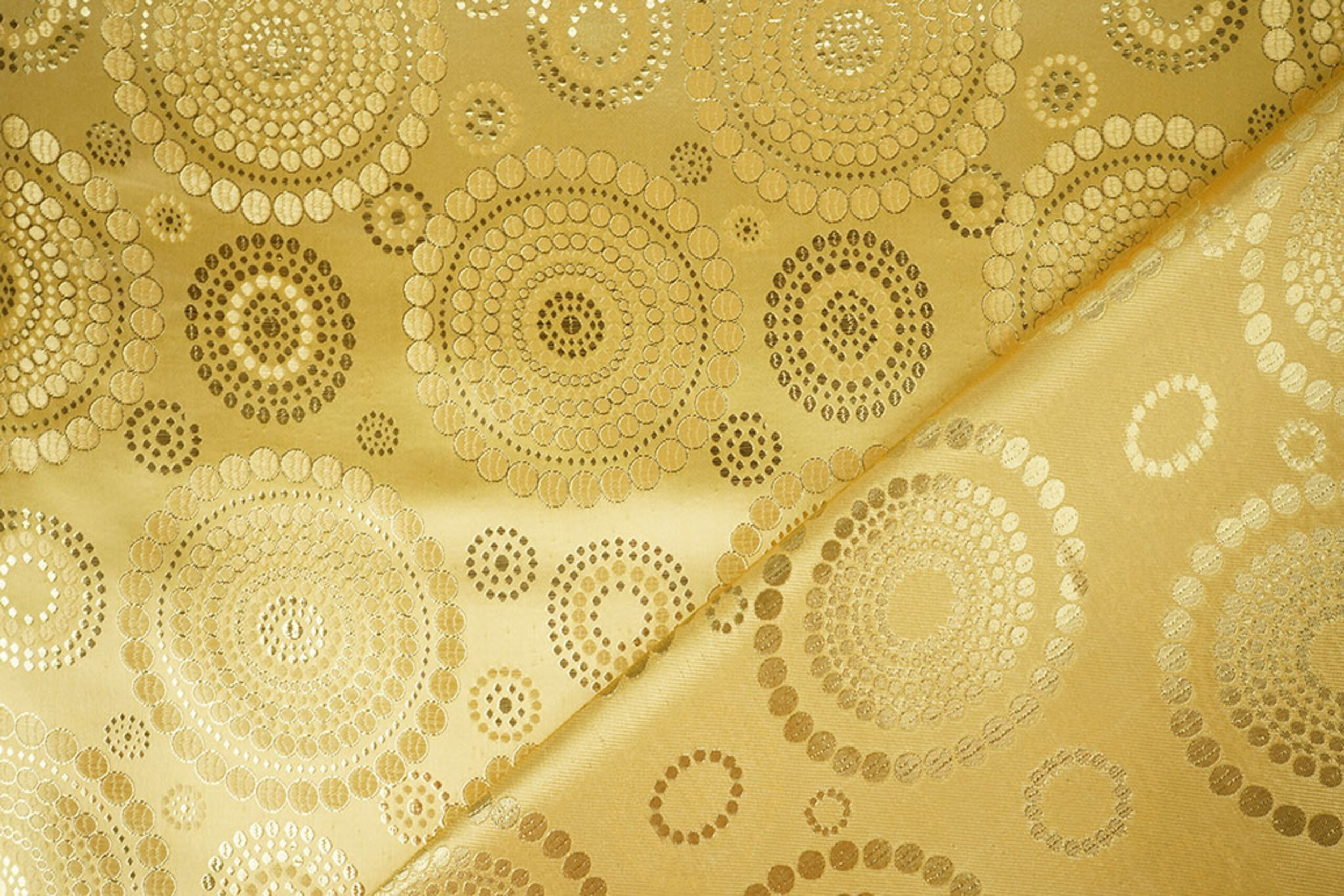 Brokat-Stoff - Mandala Gold 