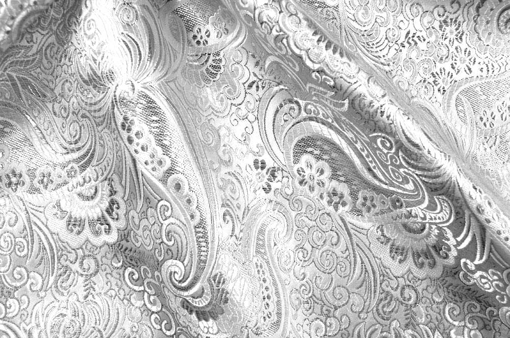 Brokat Maharadscha - Weiß/Silber 