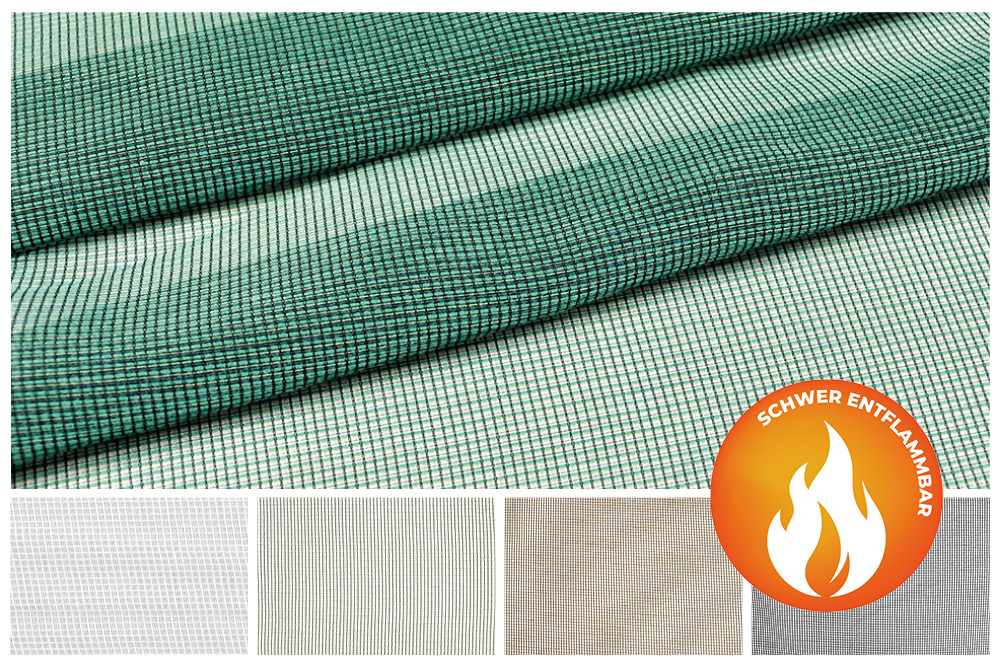 Gardinenstoff Modern Living - TwoTone - perm. schwer entflammbar B1 - Bleiband - 300 cm 