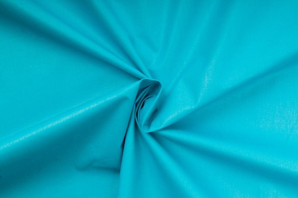 Baumwolle Seidenglanz 140 cm - Türkis - 1,0 Meter 