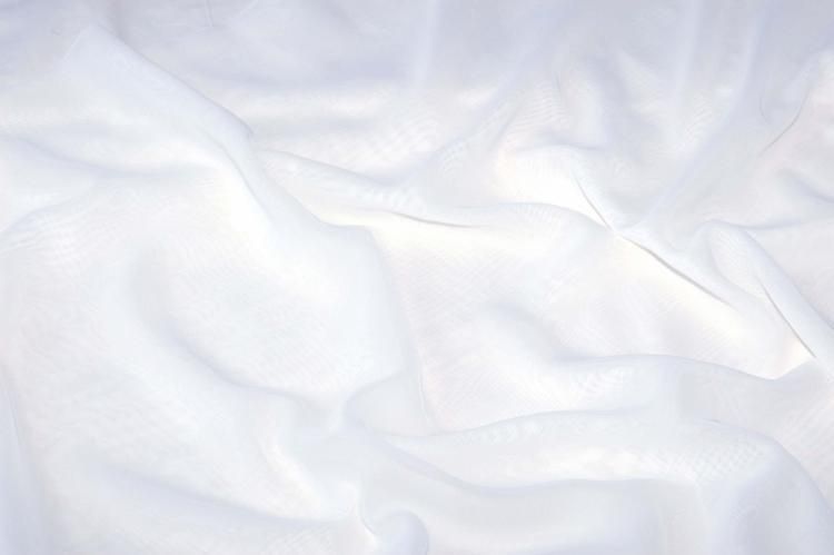 Chiffon Stoff - Weiß - 1,0 Meter 