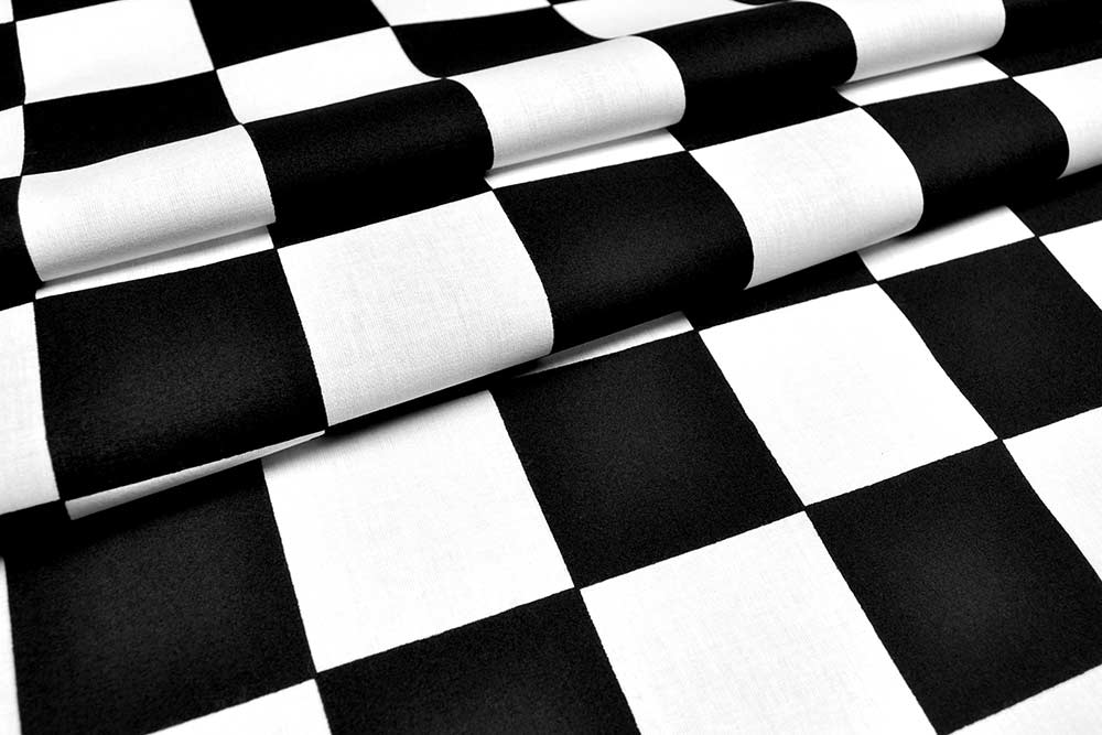 Baumwollstoff Schachbrett 