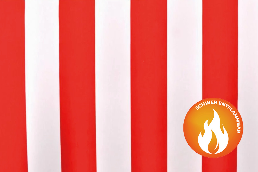 Baumwollstoff Blockstreifen - schwer entflammbar B1 