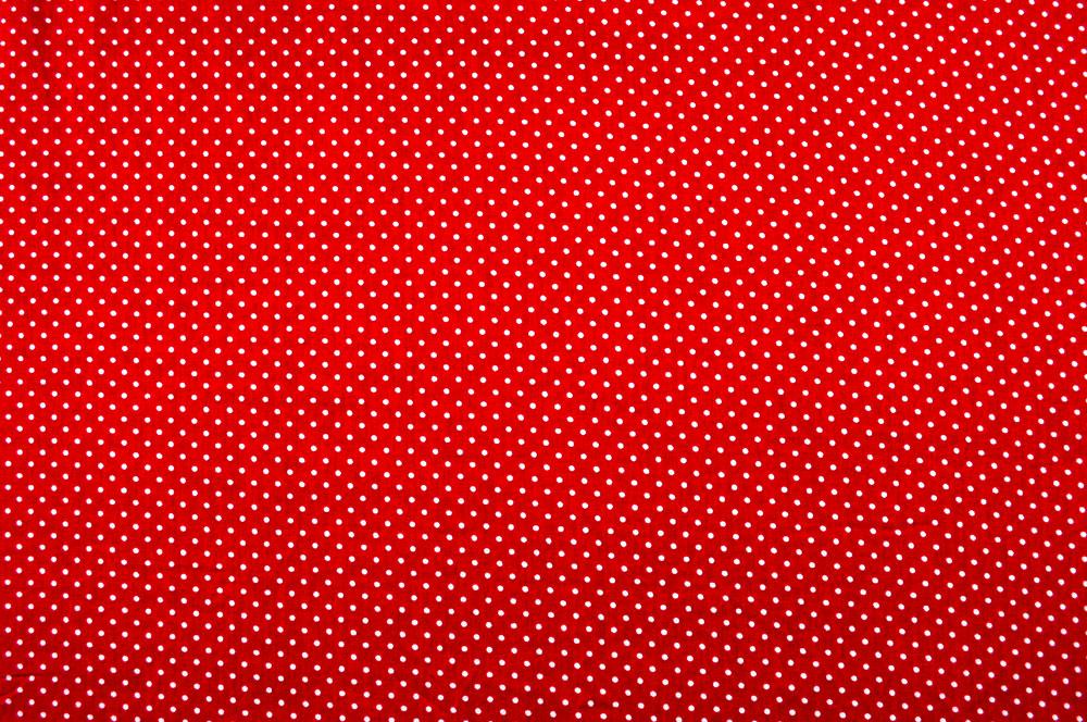 Baumwollstoff - Pünktchen - Rot/Weiß 