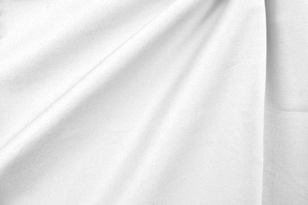 Baumwollstoff Popeline - Uni - Weiß - 2,0 Meter 