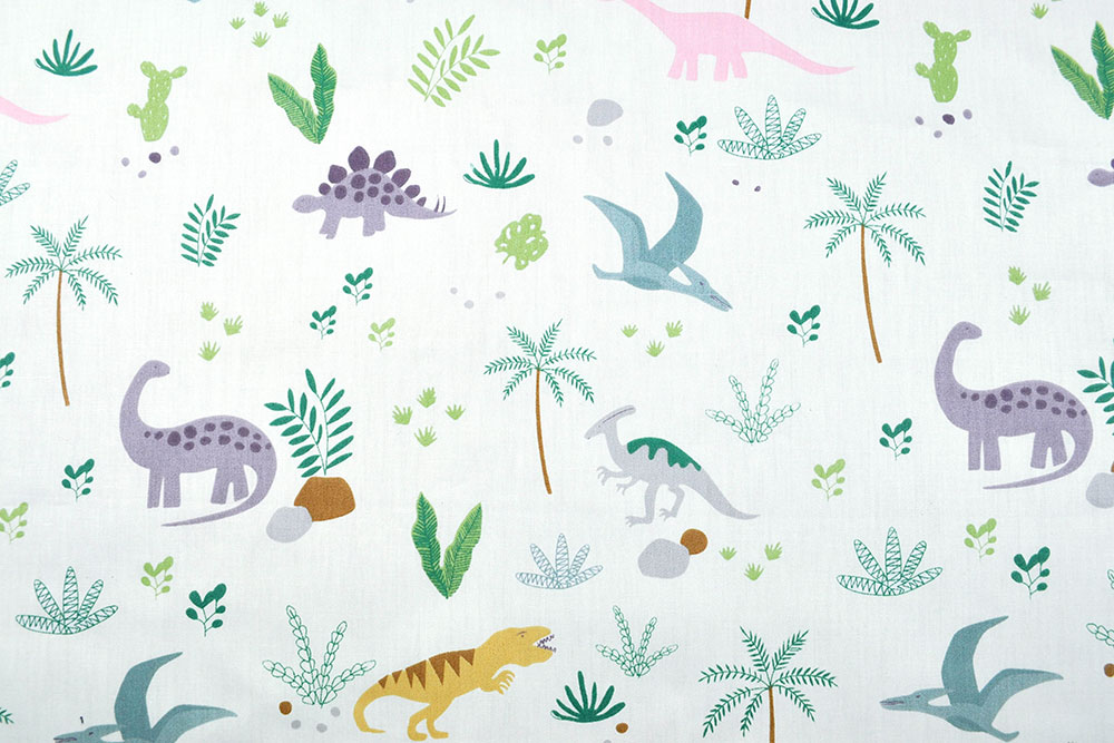 Baumwoll-Popeline - Urzeit-Saurier - 1,0 Meter 