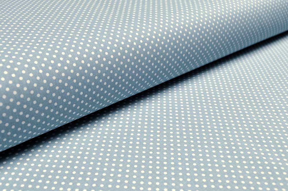 Bettwäsche-Stoff - Punkte - 290 cm - Hellblau 