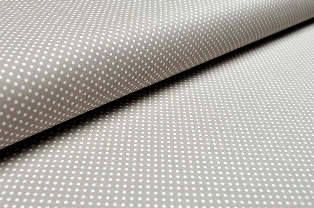 Bettwäsche-Stoff - Punkte - 290 cm - Stone 