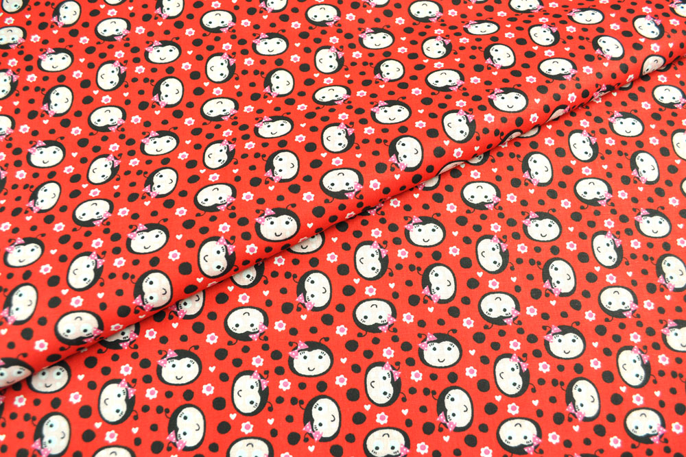 Baumwollstoff - Marienkäfer 