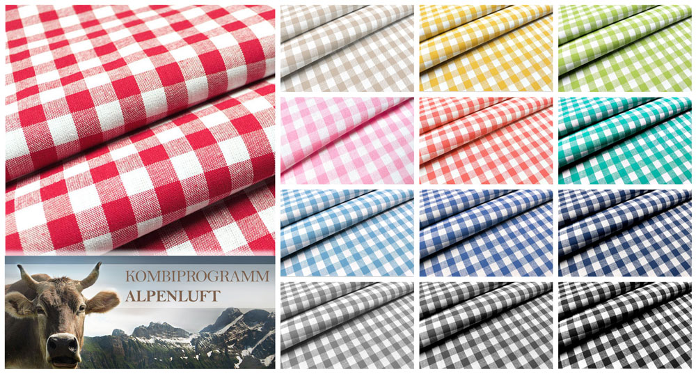 Baumwollstoff Vichy-Karo - 1 cm - Alpenluft 
