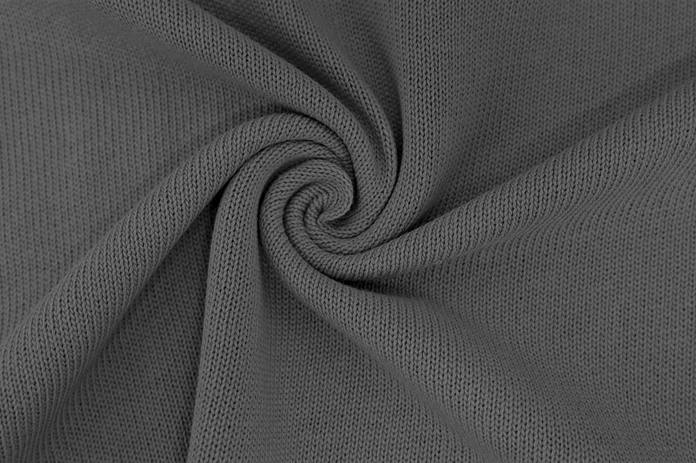 Baumwoll-Strickstoff - Dunkelgrau - 2,0 Meter 