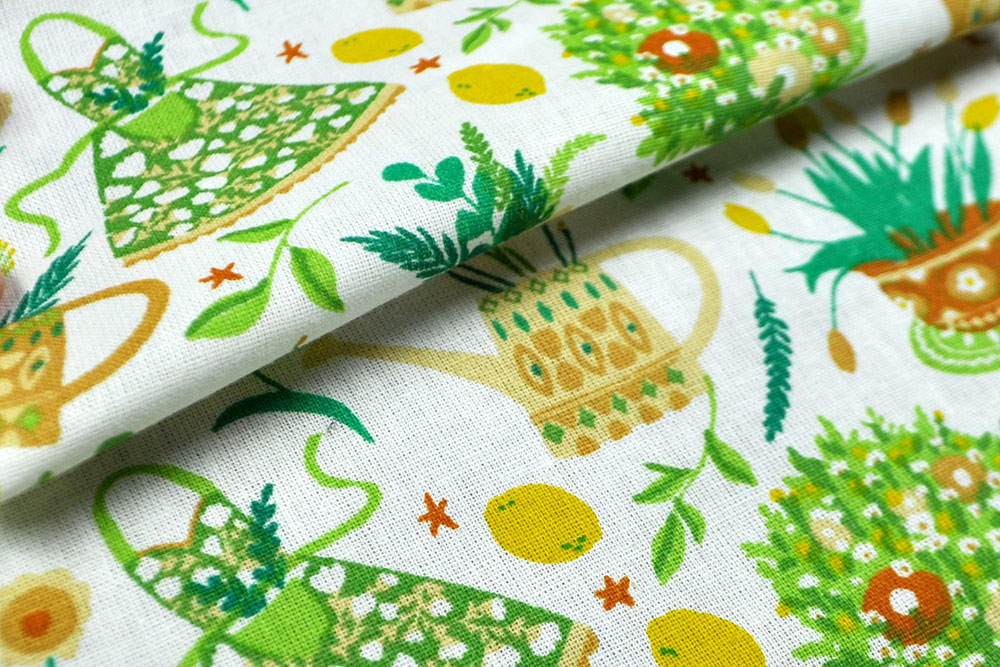 Baumwoll-Dekostoff - Gartenparadies 