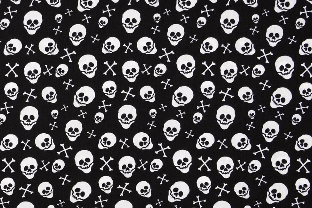 Baumwollstoff - Scary Skulls 