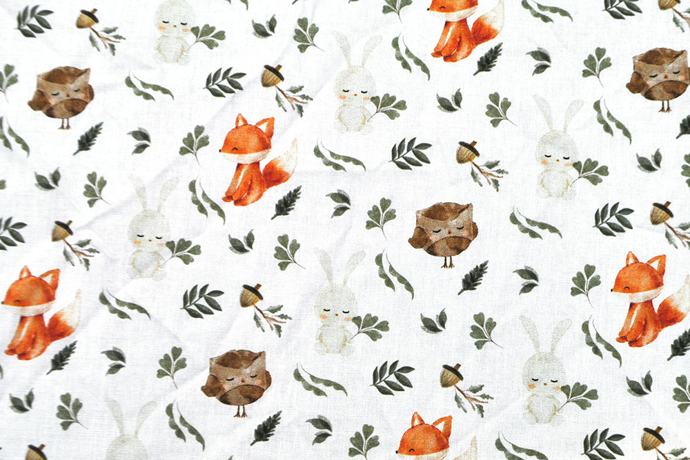 Baumwollstoff Digital - Waldtiere 