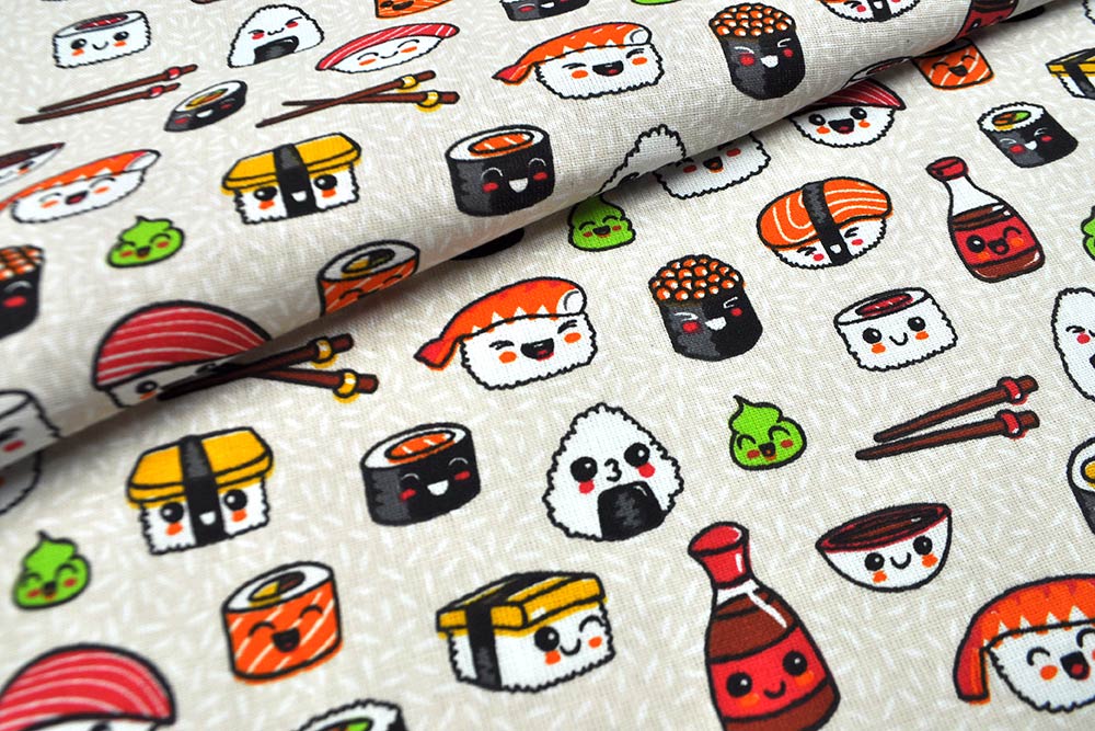 Baumwoll-Dekostoff - Sushi 