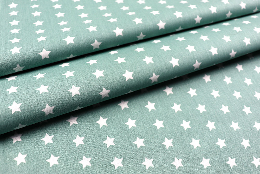 Baumwollstoff - Sterne - 295 cm - Mint 