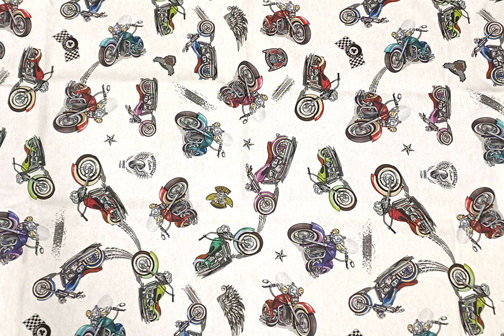 Bettwäsche-Stoff - Motorbikes - 280 cm 