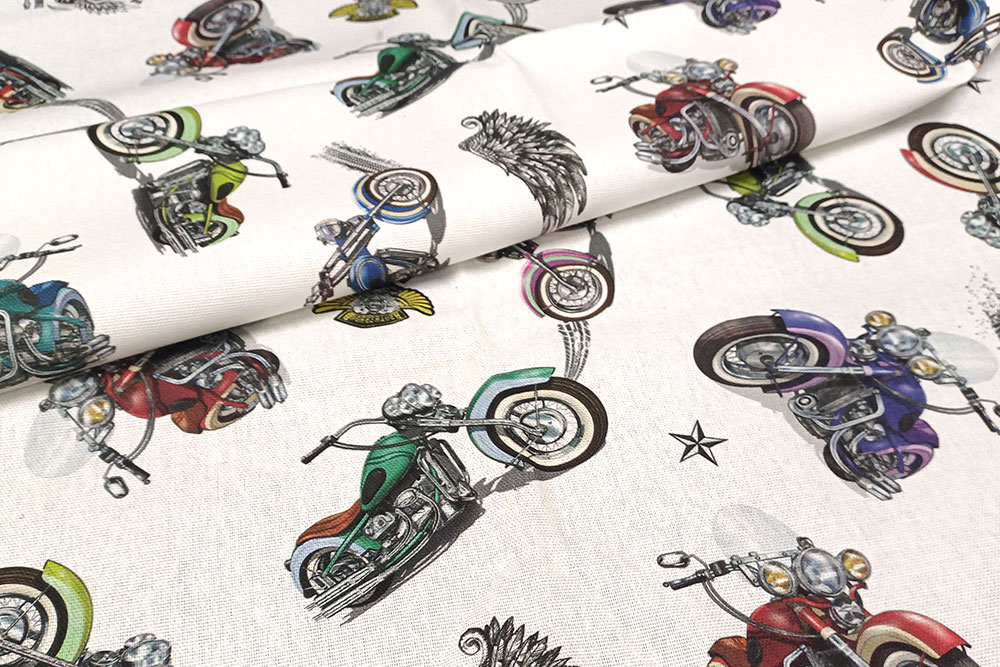Dekostoff Baumwolle - Motorbikes - 280 cm 