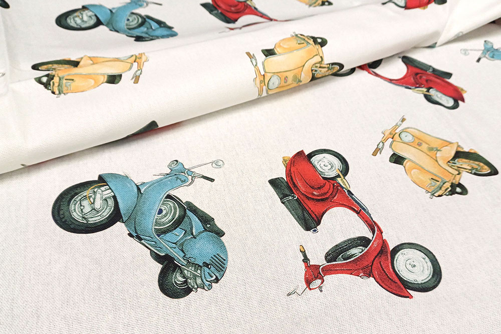 Dekostoff Baumwolle - Motorroller - 280 cm 