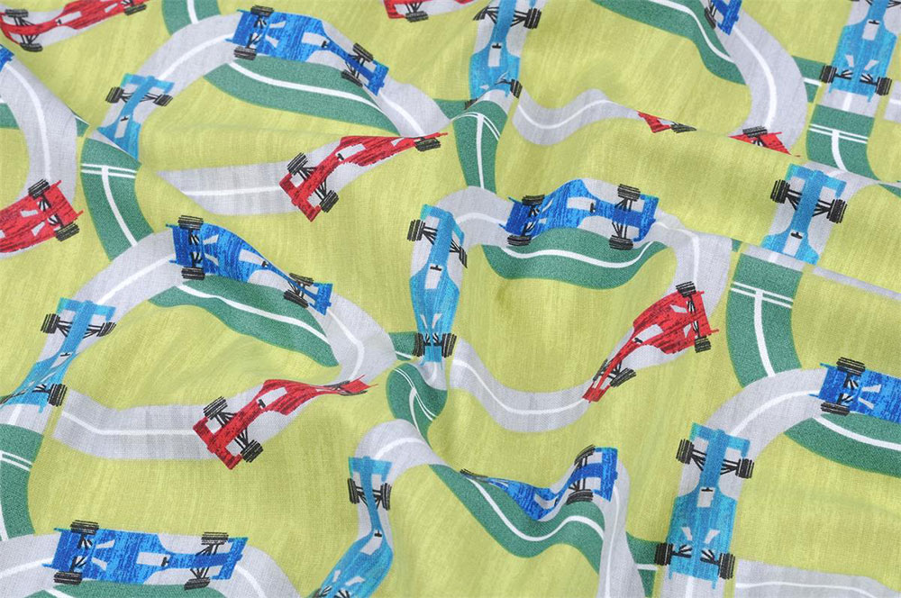 Baumwollstoff - Rennfahrer 