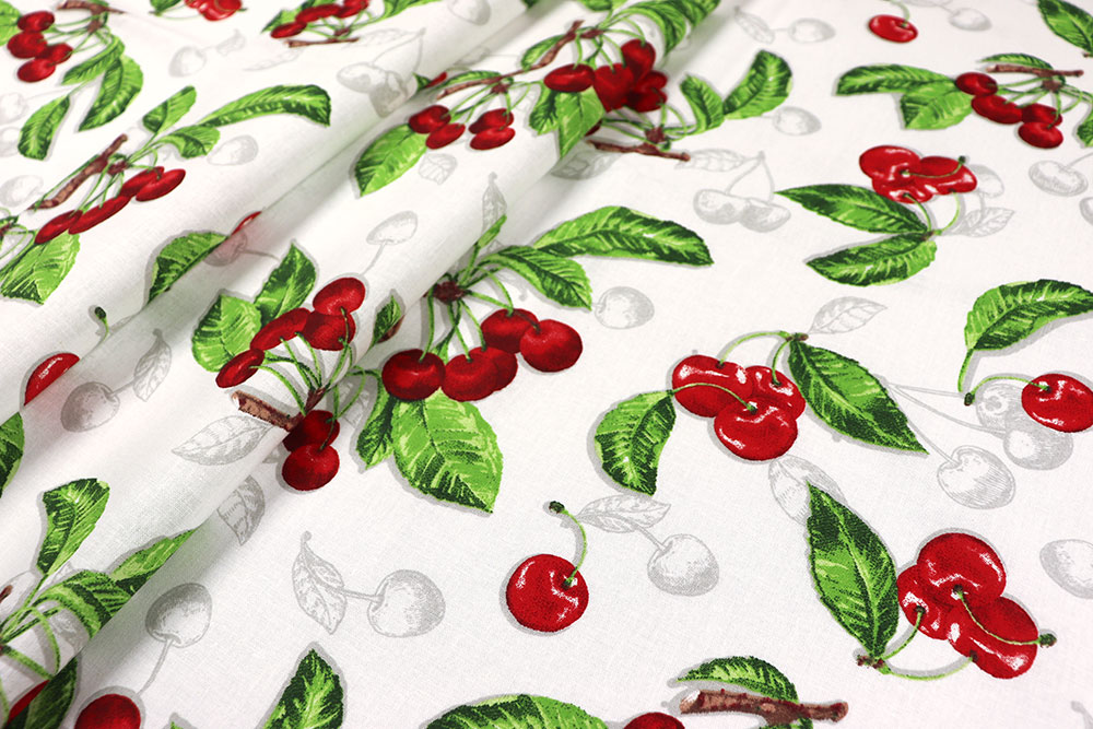Baumwollstoff - Kirschen 