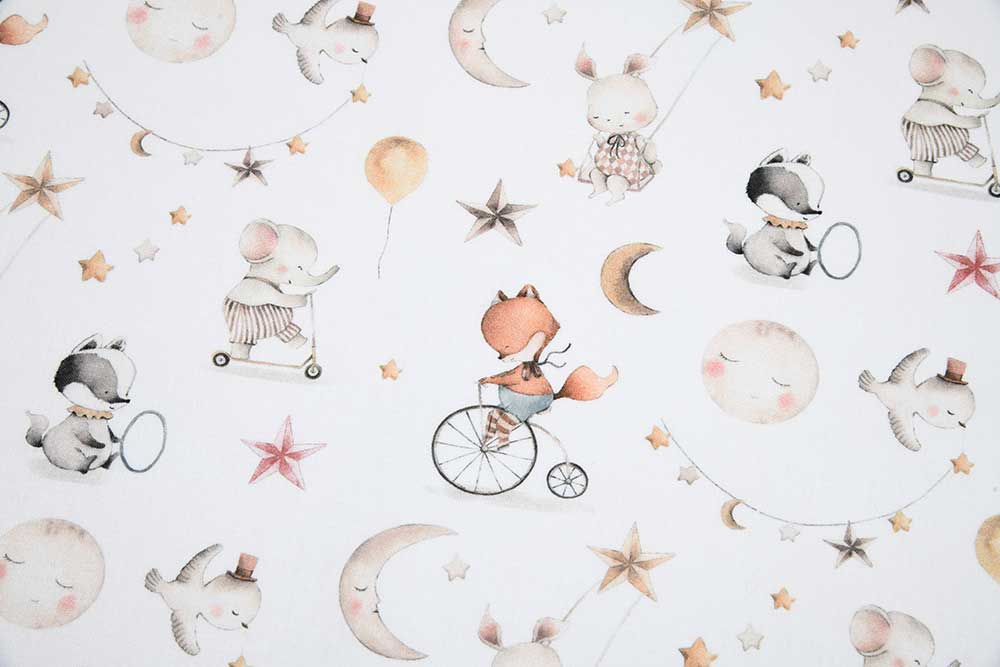 Baumwollstoff - Baby-Tiere 