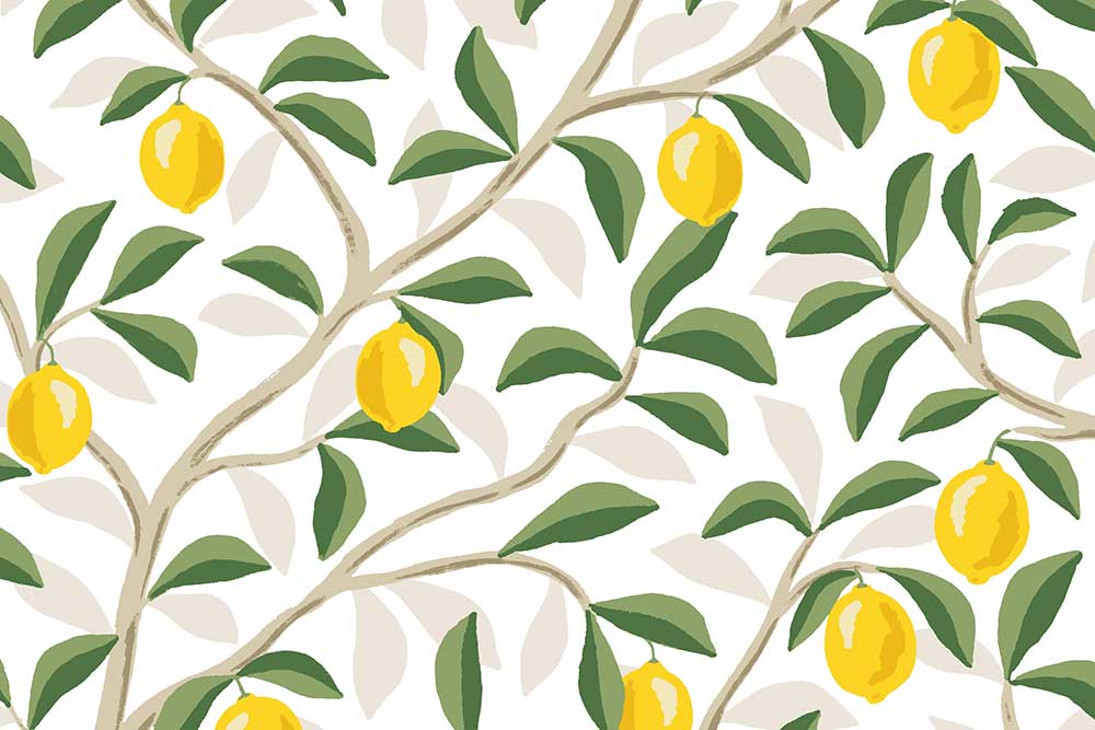 Baumwollstoff - Zitronen 