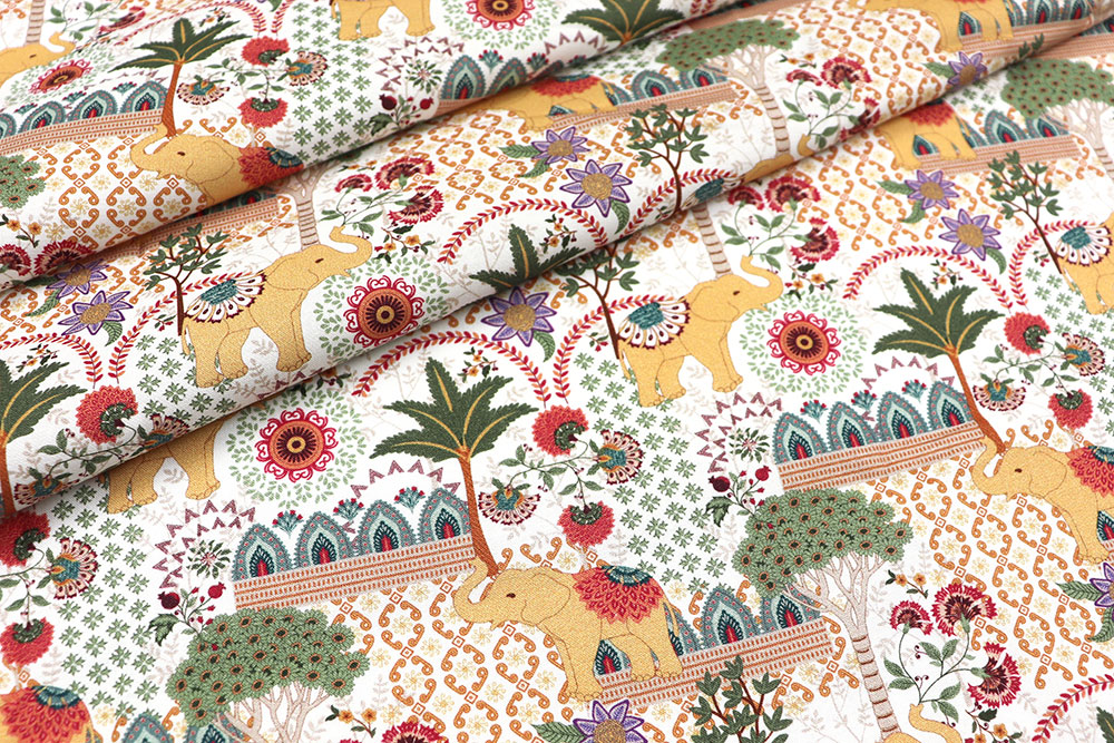 Baumwollstoff - Elephant India 