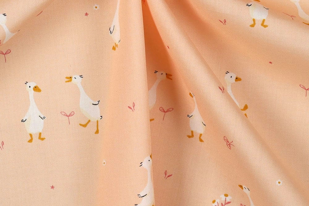 Baumwoll-Popeline - Gänseschar 