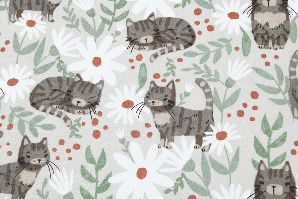 Baumwollstoff - Daisy Cats 